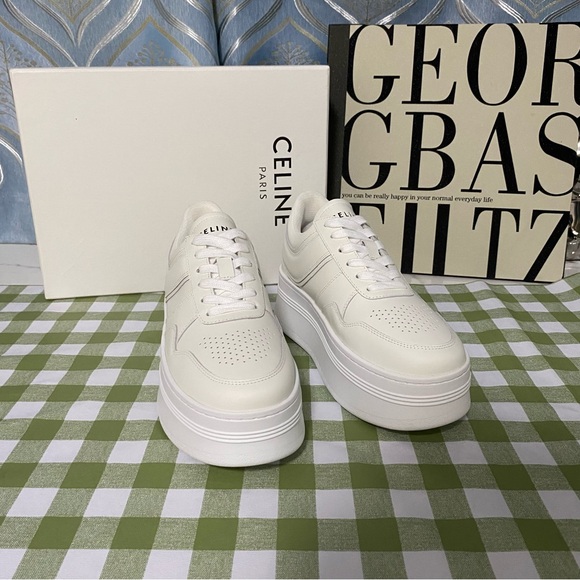 Celine White Platform Athletic Sneakers🫐 - Picture 5 of 9